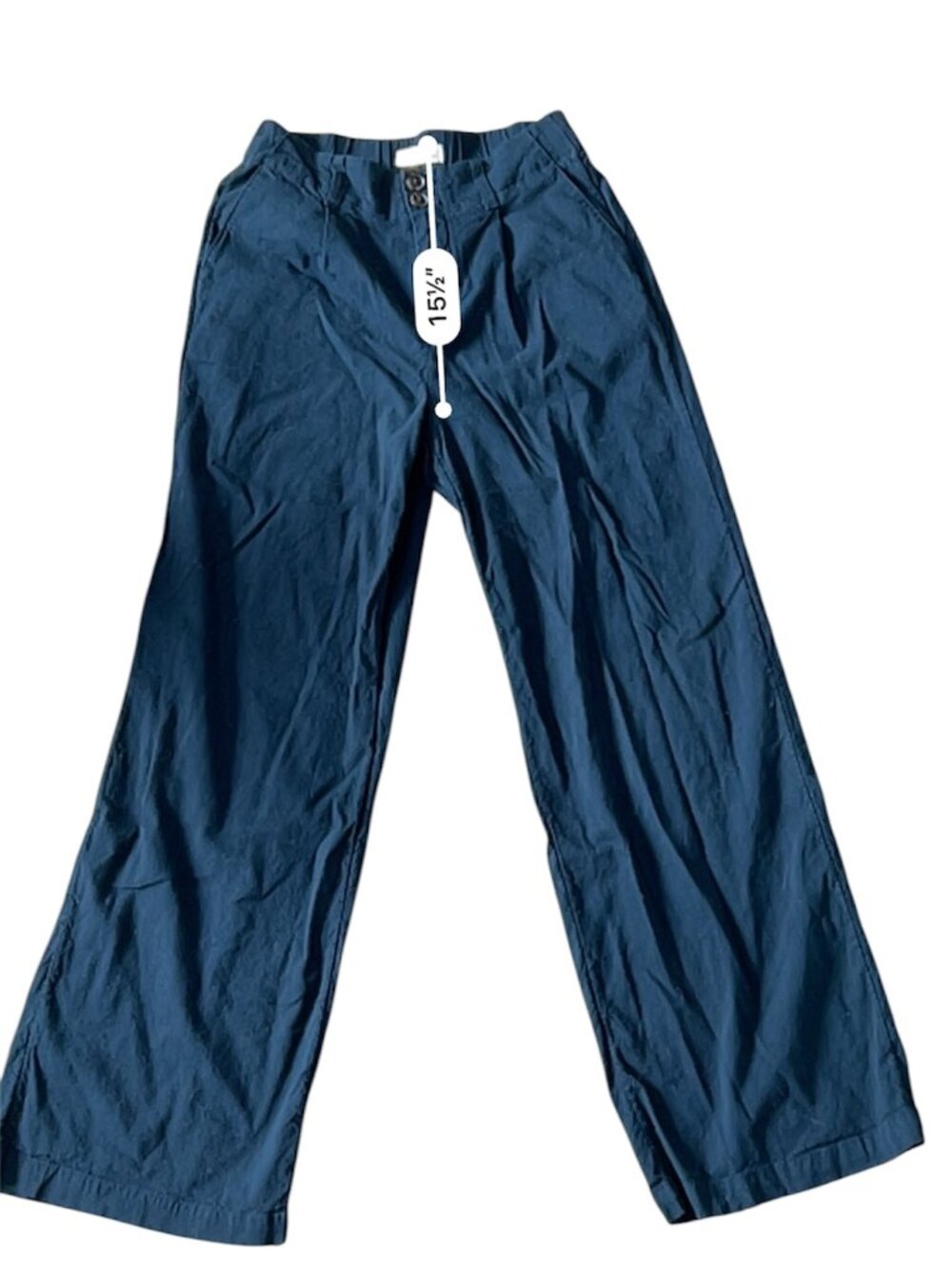 LC Lauren Conrad Navy Wide Leg Pleated Trousers - Picture 3 of 8